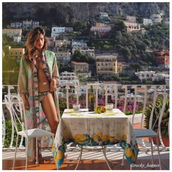 LAST ONE! Bohemian Peacock Floral Kimono Wrap - Picture 4 of 6